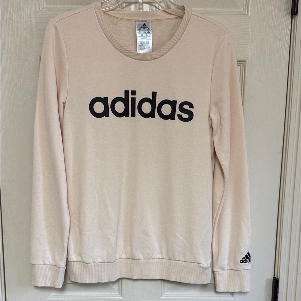 Adidas Women's Beige Crew Neck Sweater